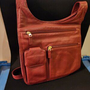 JPourse Leather Crossbody Shoulder Bag Purse